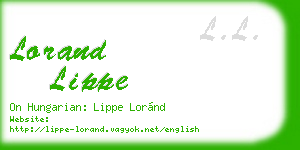 lorand lippe business card